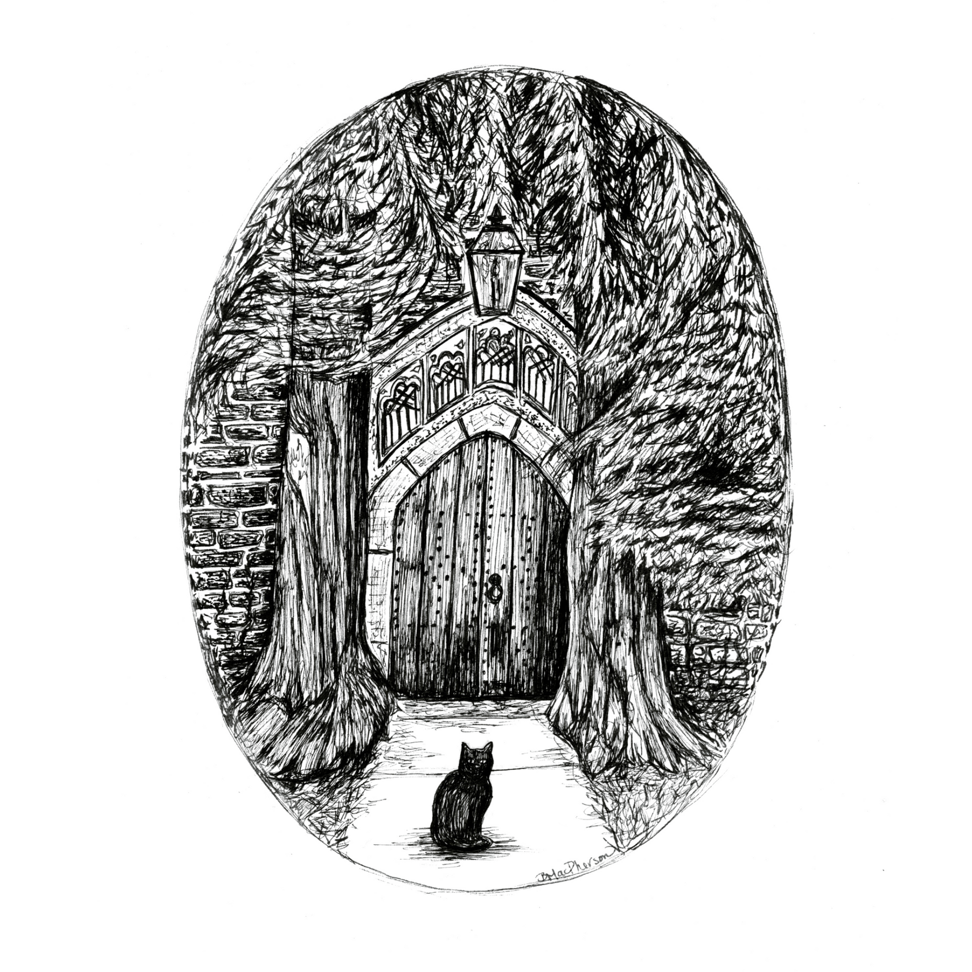 St Edwards Church -Black Cat Fine Art Print