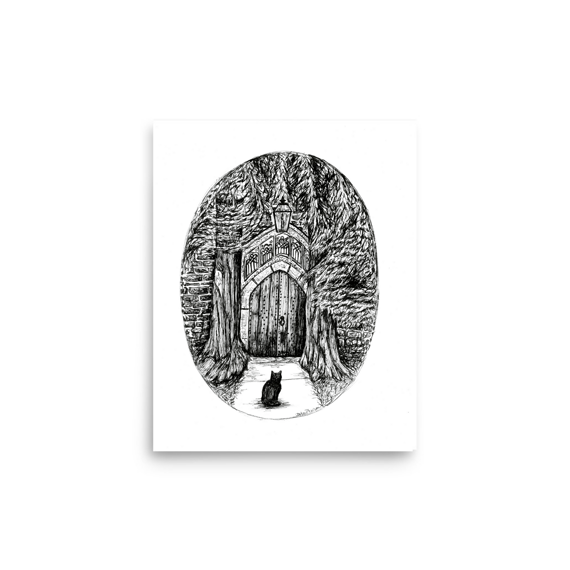 St Edwards Church -Black Cat Fine Art Print