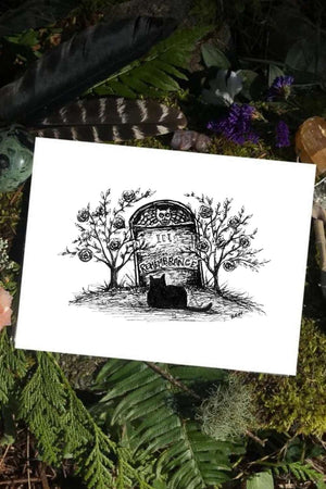 In Remembrance - Black Cat Fine Art Print