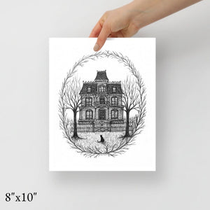 Black Cat Victorian - Fine Art Print
