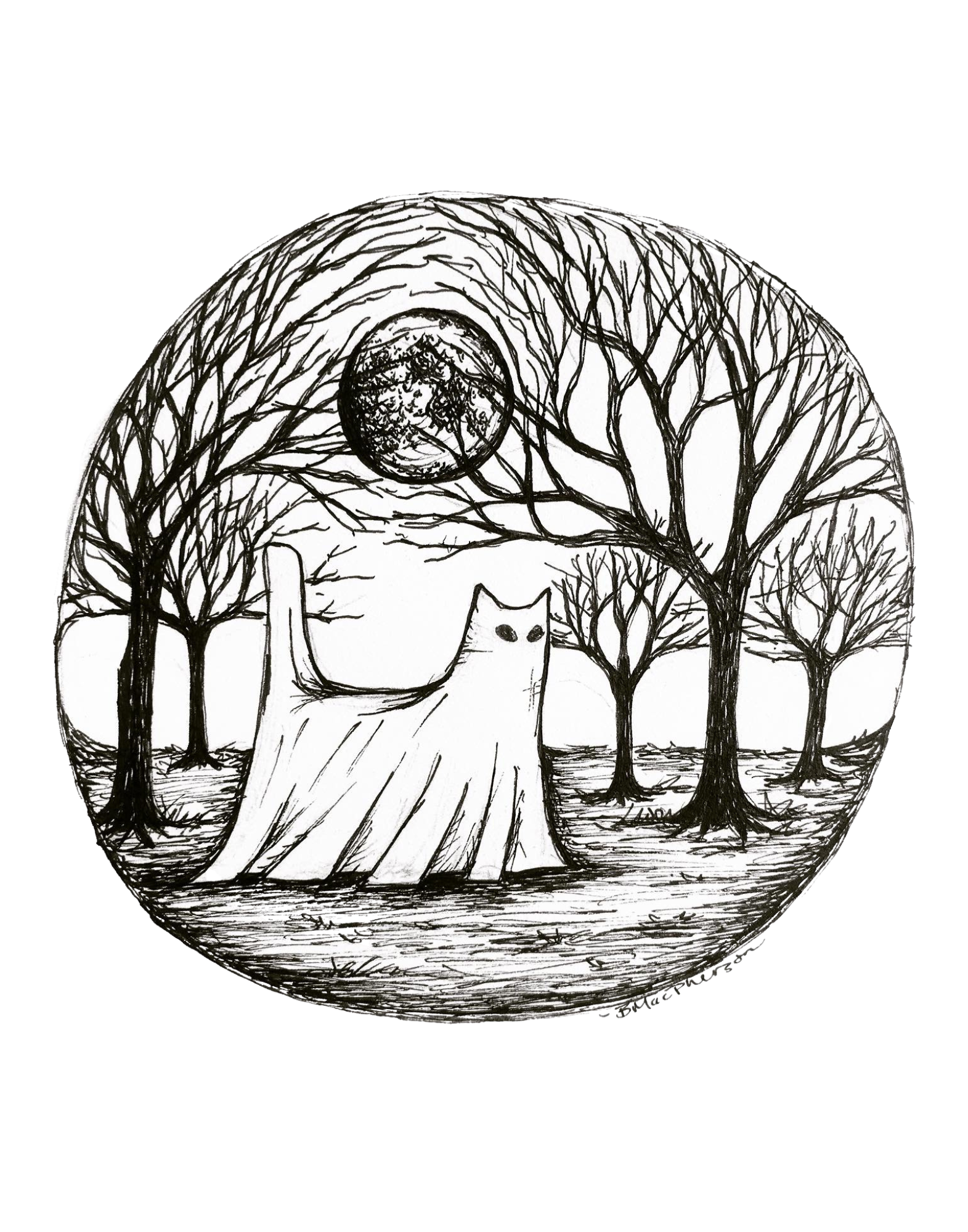 Cat Ghostie - Fine Art Print