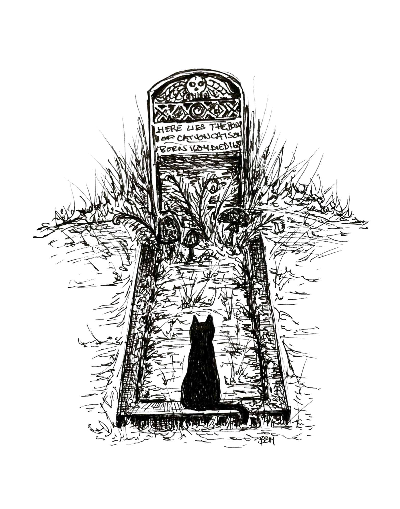 Standing Vigil - Momento Mori Fine Art Print