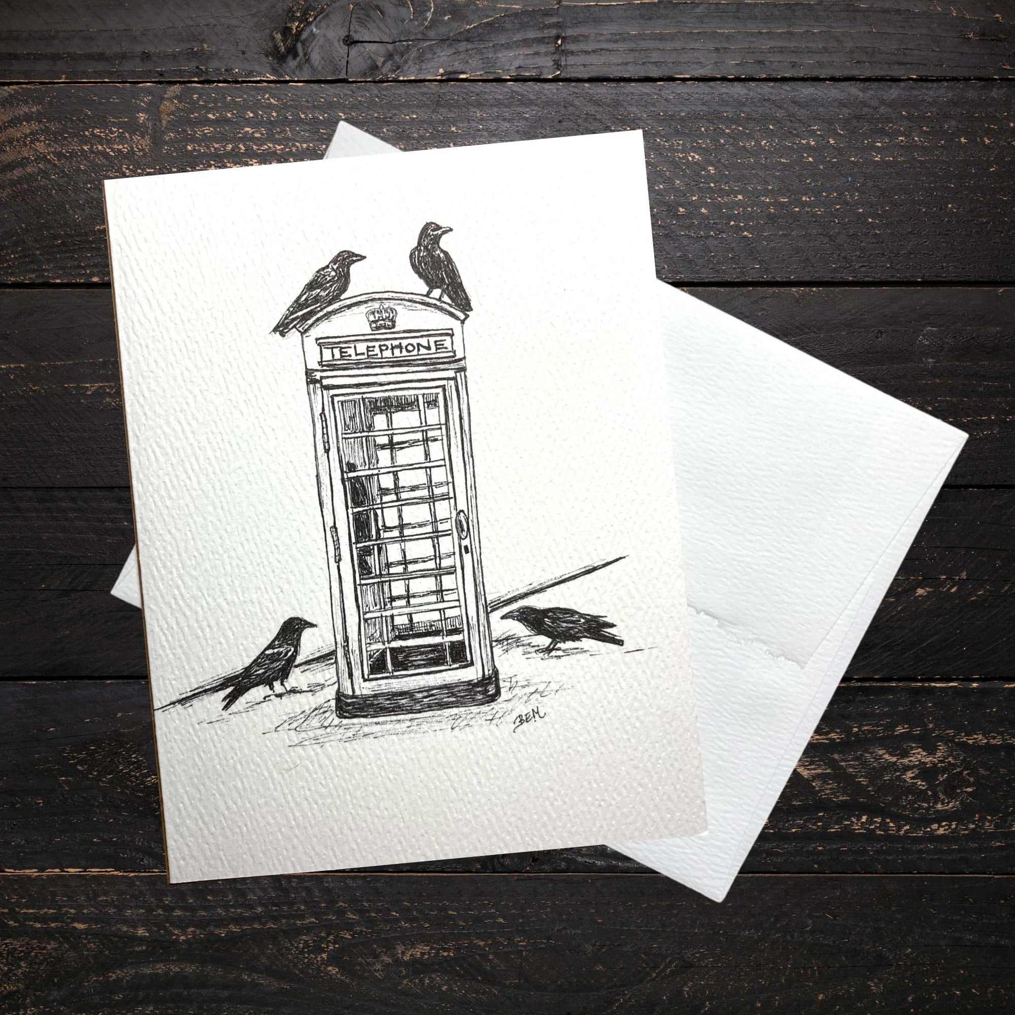 Calling Birds - Crow Notecard Set