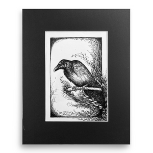 Crow Wisdom - Original 5x7 Pen & Ink Illustration