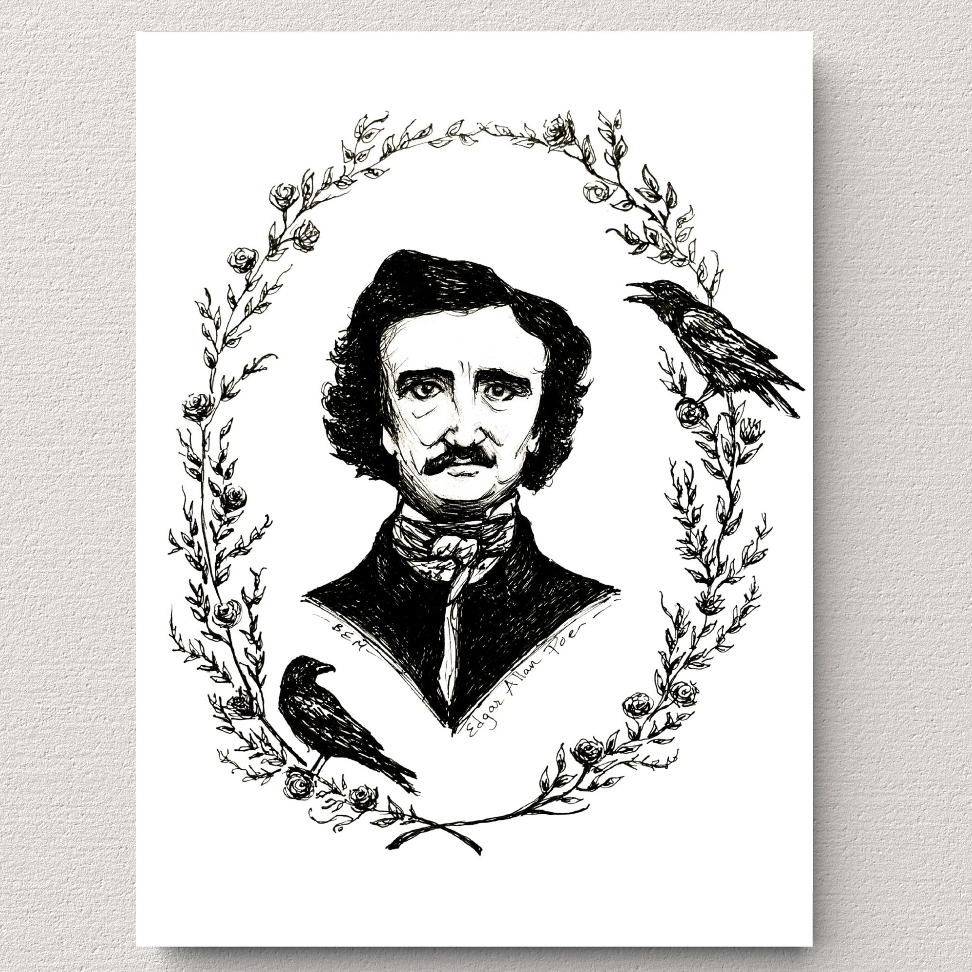 Edgar Allan Poe Fiine Art Print