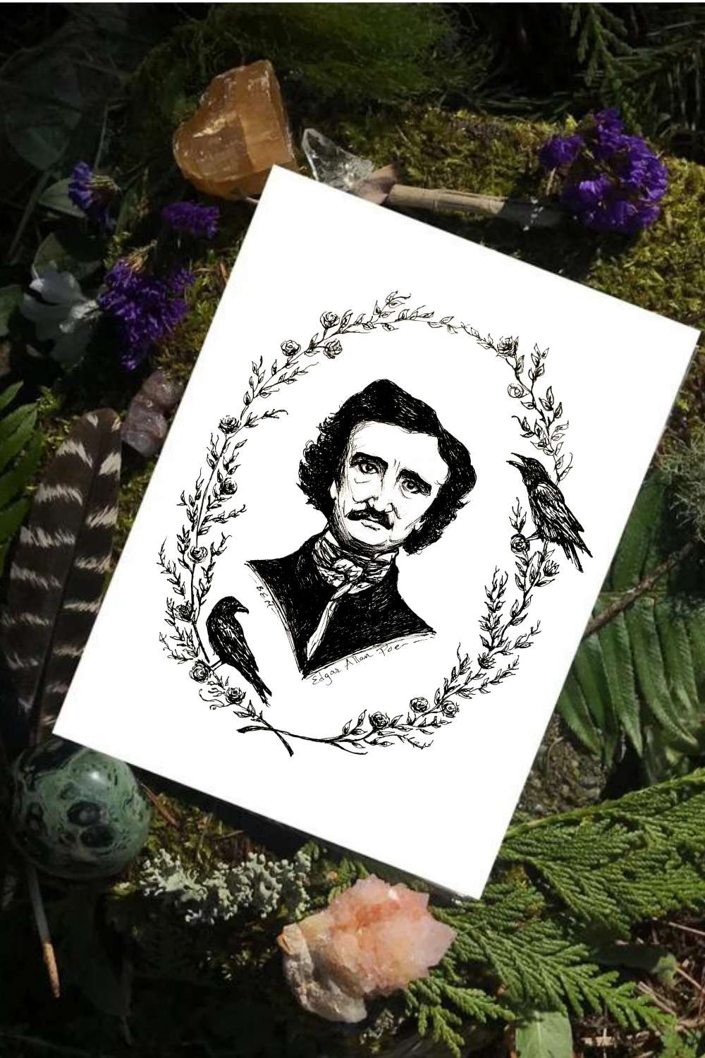 Edgar Allan Poe Fiine Art Print