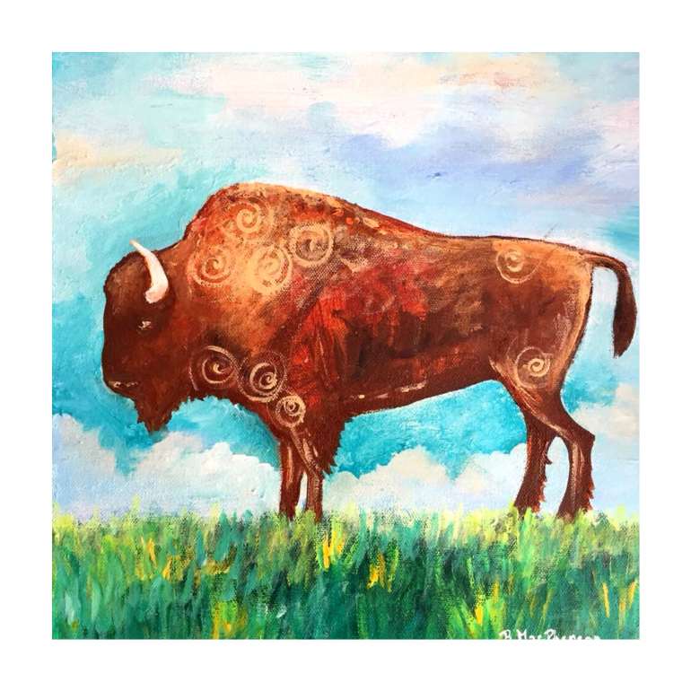 Elder Wisdom - Original Bison Painting