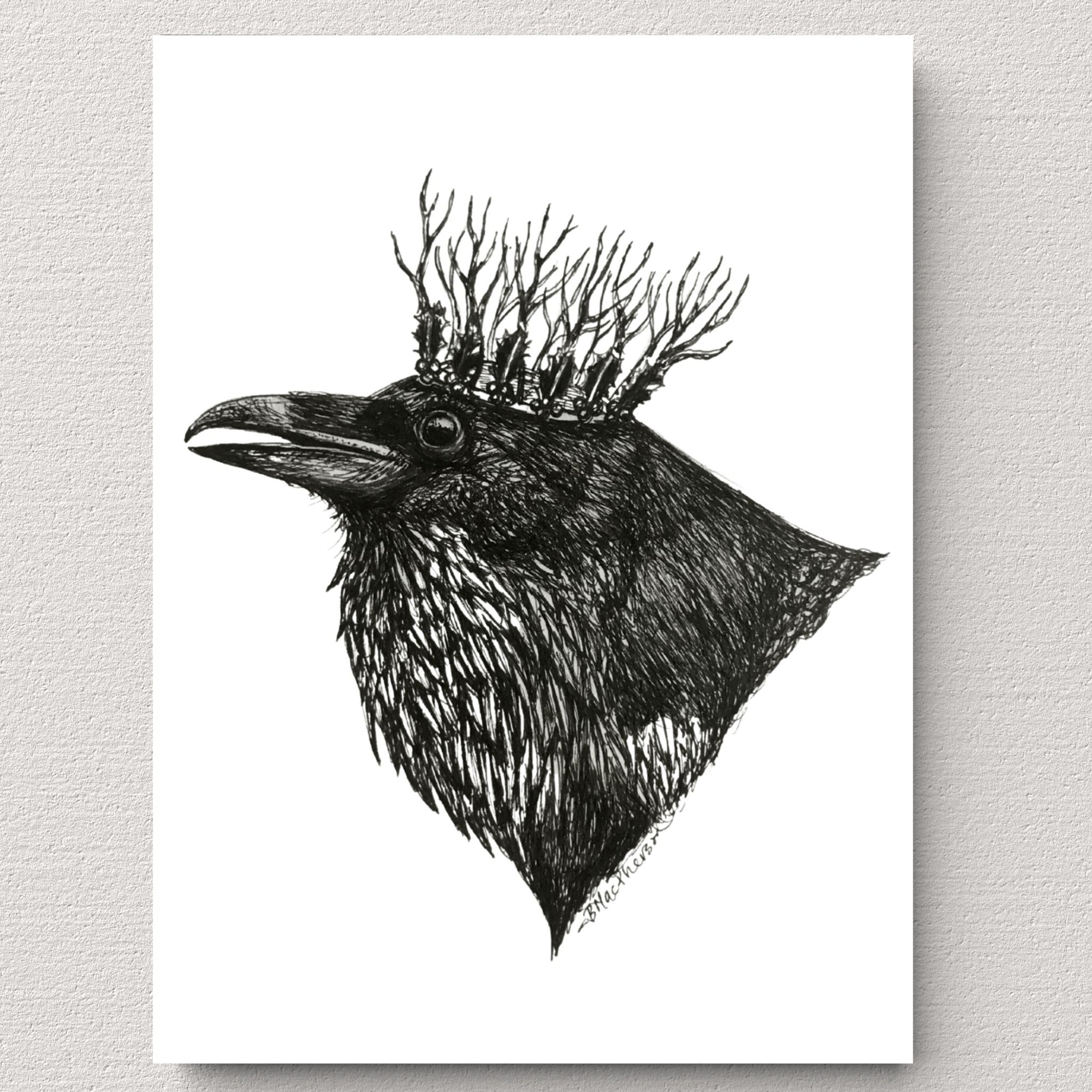 Holly King - Raven Fine Art Print