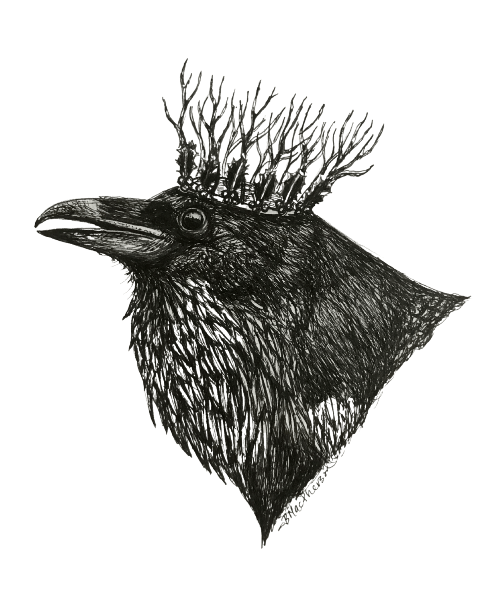 Holly King - Raven Fine Art Print