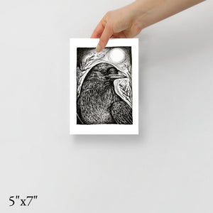 Midnight Messenger - Raven Fine Art Print