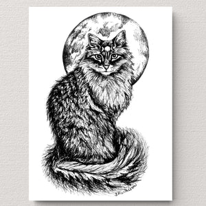 Moon Cat Fine Art Print