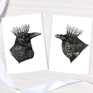 Raven King and Raven Queen Fine Art Print Set