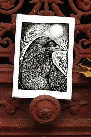 Midnight Messenger - Raven Fine Art Print