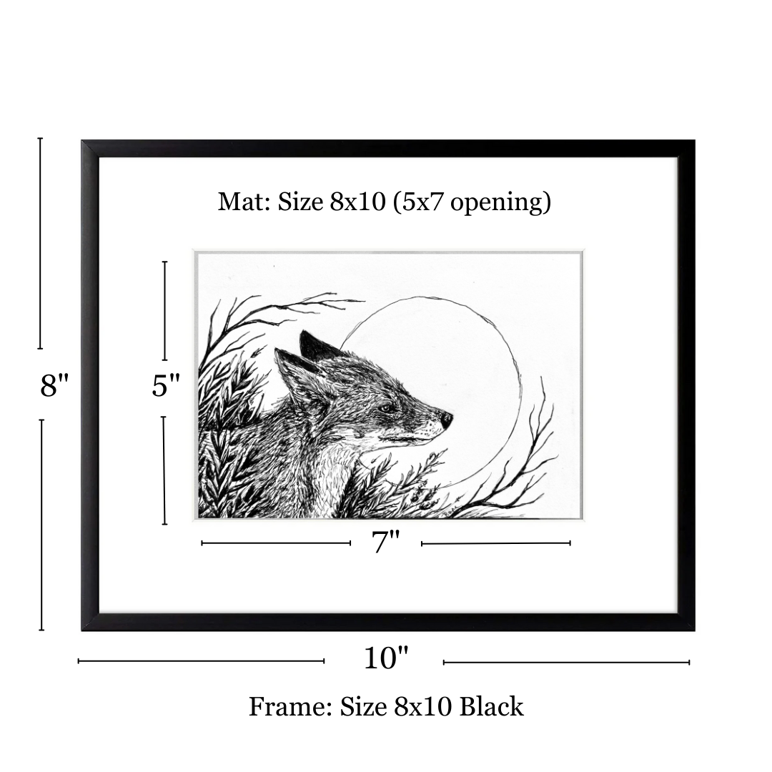 Styling suggestions for a 5x7 black and white art print. B. MacPherson Studio