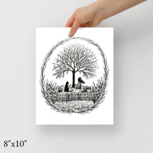 Visiting Friends - Momento Mori Fine Art Print