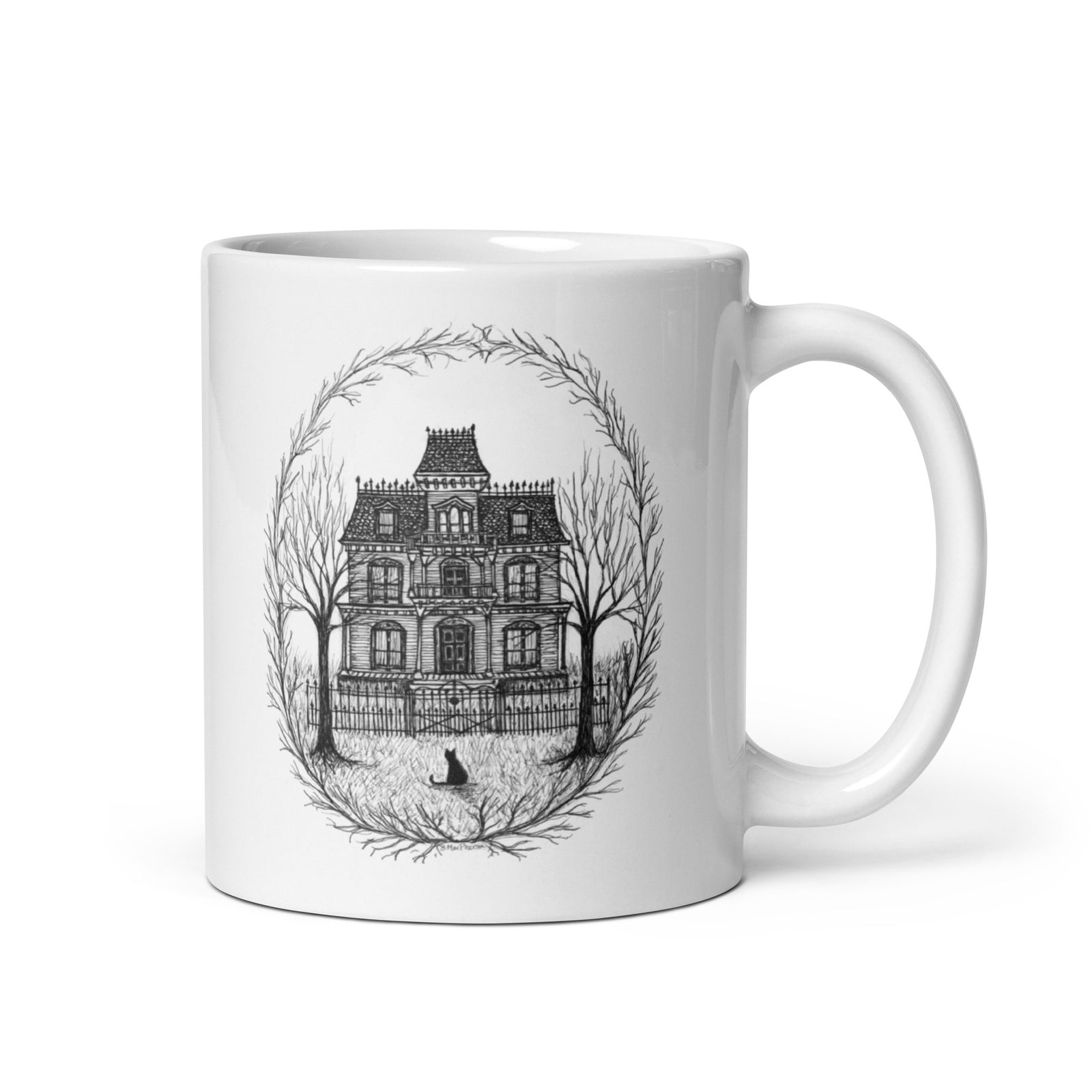 Black Cat Victorian Mug